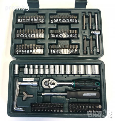 гедоре, комплект вложки, битове с тресчотка 130 ч, Mannesmann, Германия, снимка 1