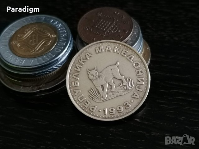 Mонета - Македония - 5 денари | 1993г., снимка 2 - Нумизматика и бонистика - 31098027
