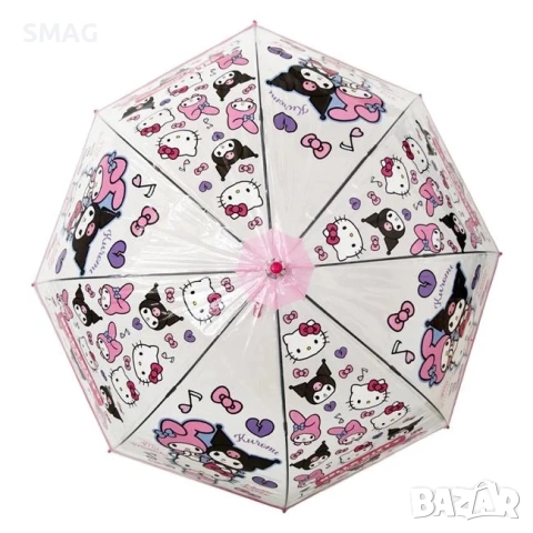 Автоматичен детски чадър Hello Kitty, цикламен_1253388