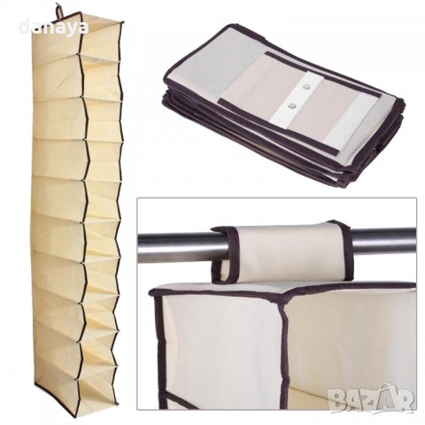 418 Висящ органайзер за обувки разпределител за гардероб с 10 рафта, снимка 7 - Органайзери - 31462860