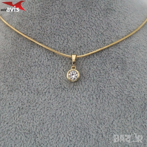 Комплект с 14К златно покритие 264181, снимка 6 - Бижутерийни комплекти - 53315802