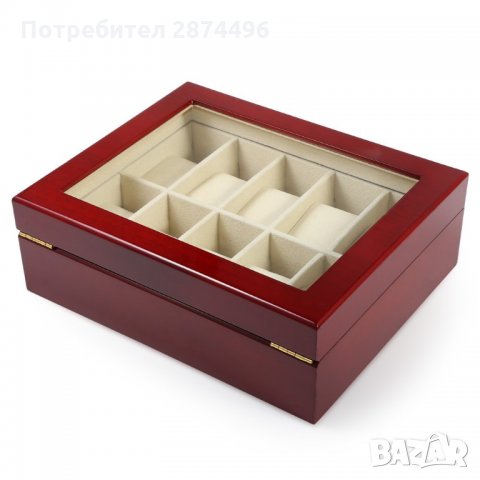 2171 Дървена кутия за 10 часовника, снимка 13 - Други стоки за дома - 30852654