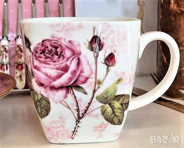 Чинии със рози от костен порцелан за миялна машина, снимка 9 - Чинии - 31933213