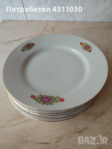 Нови различни комплекти чинии по 6 бр.от 80-те години, снимка 5 - Чинии - 54211873