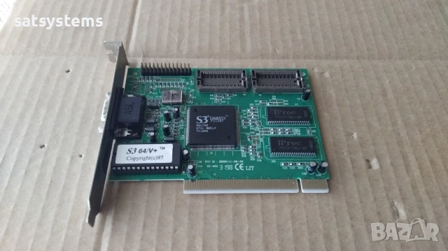 Видео карта S3 Trio 64V+ Trio S3-4SA 1MB PCI, снимка 5 - Видеокарти - 52532353