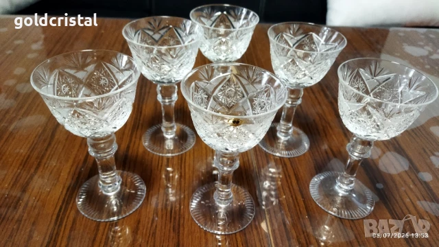 кристални чаши , снимка 2 - Антикварни и старинни предмети - 48922778