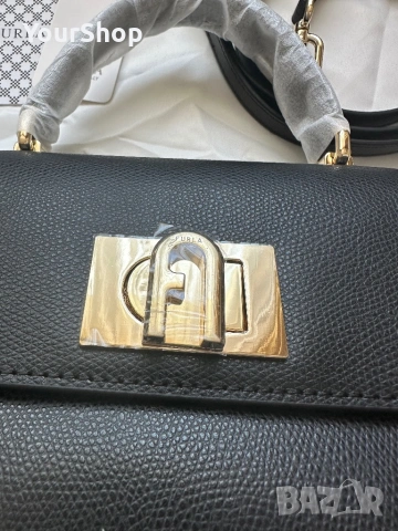 Дамска чанта Furla 1927 в черен цвят, снимка 2 - Чанти - 54061332