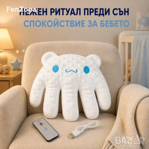 Възглавница за бебета, успокояваща,плюшена за сън, снимка 3 - Плюшени играчки - 56067091