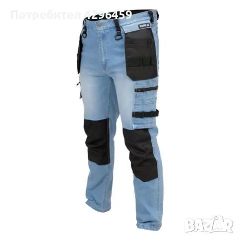 Работен панталон Дънков, еластичен YATO JEANS WORK / S - 2XL, снимка 1