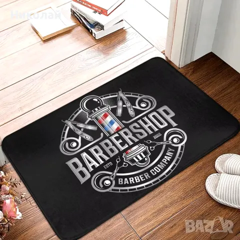 Постелка за входна врата Barbershop килим за врата баня кухня бръснарски фризьорски салон