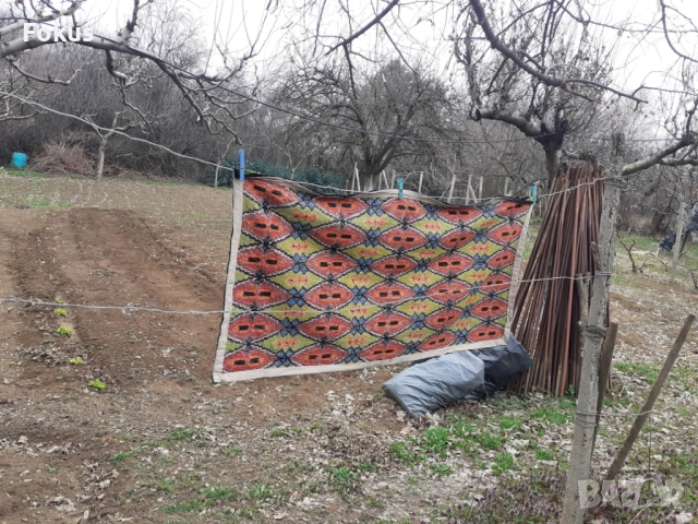 Стар плюшен ковьор покривка за стена, снимка 4 - Антикварни и старинни предмети - 53280520