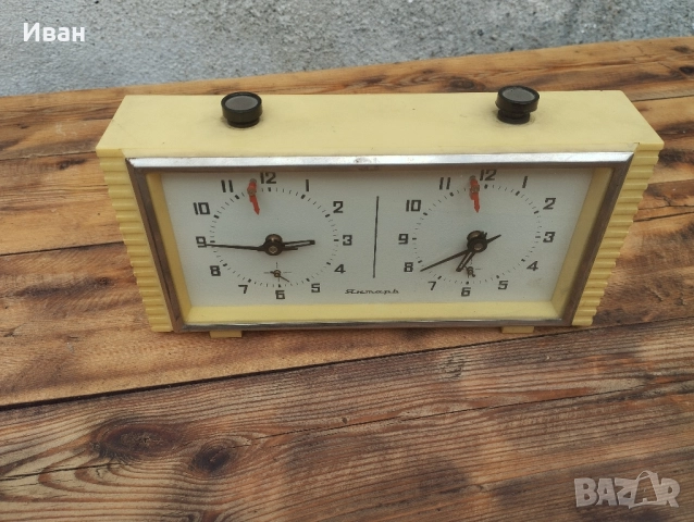 Руски часовник за шах Янтар , снимка 6 - Антикварни и старинни предмети - 52457793