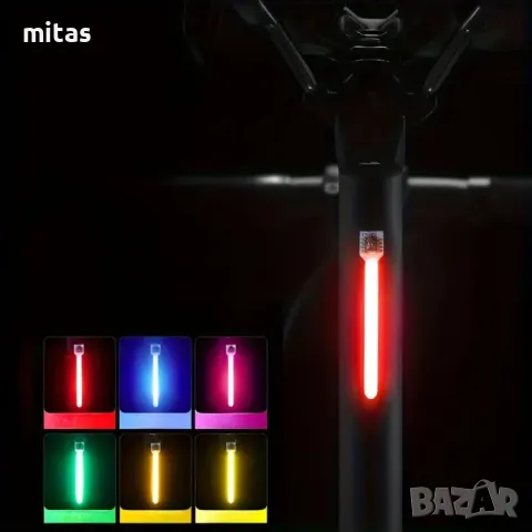 LED TAIL LIGHT стоп светлина за велосипед с висока яркост, линия - USB, снимка 12 - Аксесоари за велосипеди - 47571106