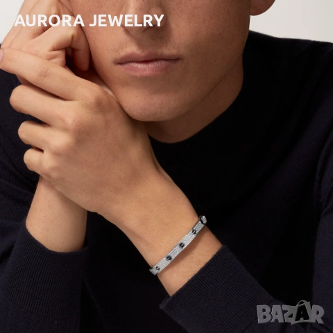 CARTIER Love Ceramic Paved White Gold Classic Diamond Гривна с Отверка, снимка 9 - Гривни - 53237058