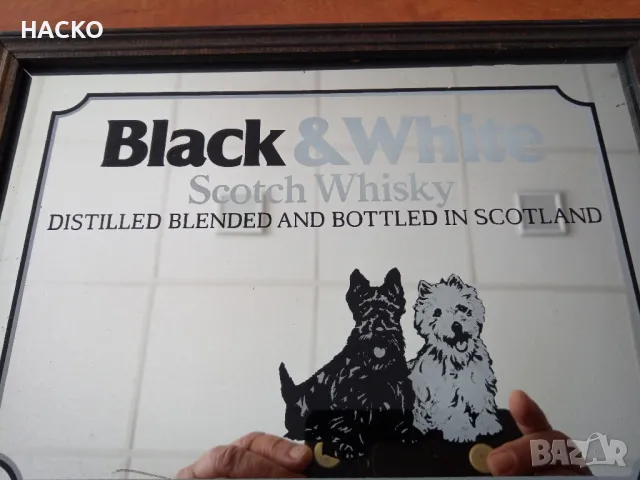 ПРРОМО ЦЕНАОгледална Ретро Реклама на Scotch Whisky Black & White Размери 23/32 см. Внос от Германия, снимка 3 - Други - 49180019