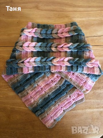 оригинален дамски плетен шал, снимка 7 - Шалове - 40352577