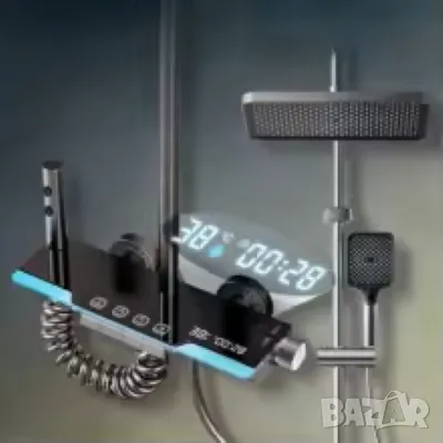 🚨 САМО ДНЕС: -20% ОТСТЪПКА на премиум душ комплект със сиви клавиши и LED дисплей! 🚨