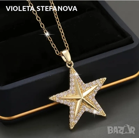 Дамски позлатени бижута от медицинска неръждаема стомана , снимка 2 - Колиета, медальони, синджири - 52805116