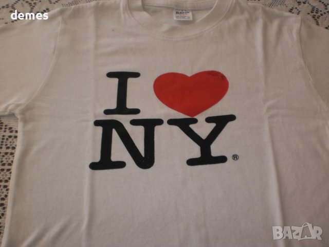 Оригинална детска тениска с къс ръкав I LOVE NY за 6-7 год., снимка 2 - Детски Блузи и туники - 37384384