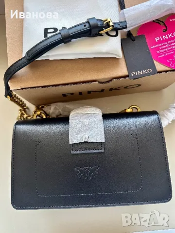 Чисто нова Чанта и колан Pinko Love Mini Icon в черен цвят, снимка 4 - Чанти - 47758810