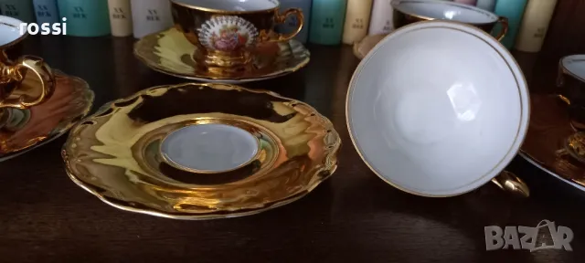 Vintag. Старинен(нов) позлата 24 кар. Немски сервиз за малко кафе, мока, еспресо., снимка 8 - Антикварни и старинни предмети - 48360252