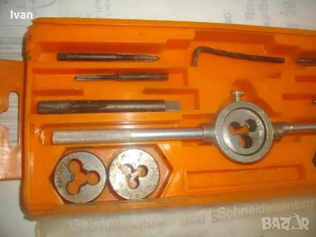 MEISTER НЕМСКИ ОРИГИНАЛЕН НЕПЪЛЕН КОМПЛЕКТ РЕЗБОНАРЕЗНИ МЕТЧИЦИ И ПЛАШКИ М3-М12, снимка 15 - Други инструменти - 48912035