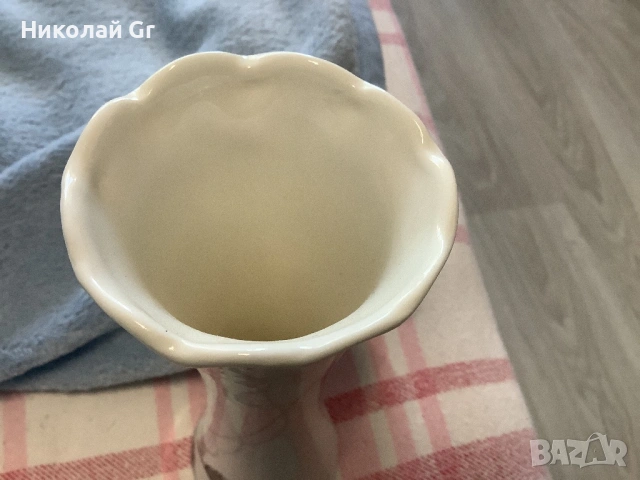 Ваза за цветя порцелан производство Германия отличен състояние височина 18 см, снимка 5 - Вази - 53084109