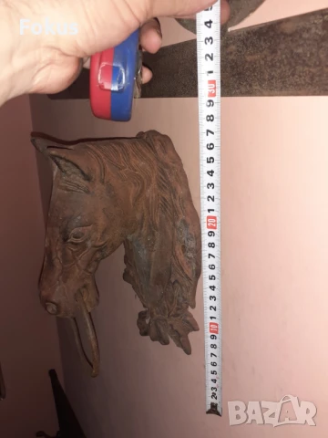 Уникална находка Старо чугунено чукало за врата конска глава, снимка 6 - Антикварни и старинни предмети - 51368661