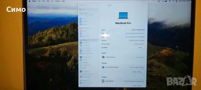 Apple Macbook Pro mod. A1707, снимка 3 - Лаптопи за работа - 53996138