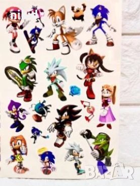 Соник Sonic Tattoo татос татуировка временна детска татоси татуси, снимка 2 - Други - 37089594