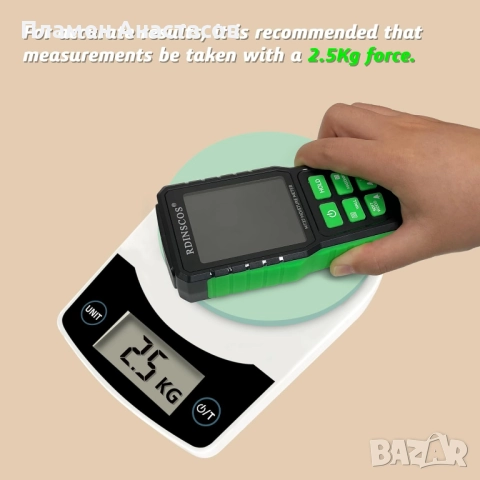  Безконтактен влагомер RDINSCOS MT37 – за стени, дърво, бетон и други, снимка 6 - Измервателни инструменти - 52073550