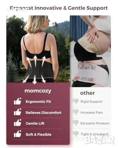 Регулируем колан за бременни Momcozy с опора за кръста, снимка 7 - Корсети, колани и коректори - 55945946