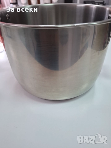 Вътрешен съд от неръждаема стомана с дръжки и плоско дъно 5.7 литра, снимка 3 - Мултикукъри - 51916962