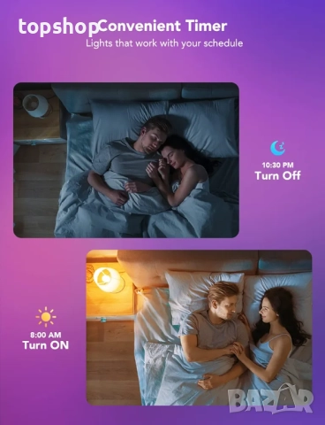 Нови умни крушки Govee h6008 с WiFi и Bluetooth крушки с променящи се цветове, синхронизация с ..., снимка 5 - Крушки - 51728610