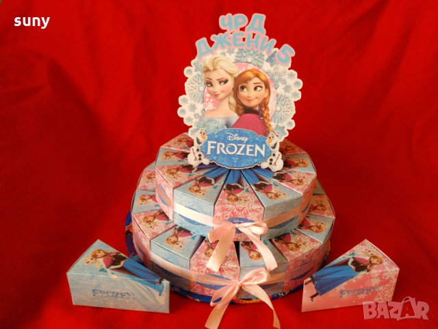 Картонена торта Frozen, снимка 4 - Други - 30801326