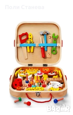 Дървено куфарче - работилница, снимка 6 - Конструктори - 52613544
