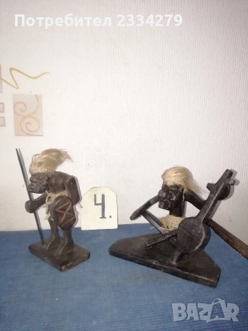 Стари ръчно изработени склуптури, статуетки от дърво, различни държави и години. , снимка 13 - Декорация за дома - 53931414