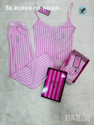 Victoria’s Secret Детска Лятна Пижама - Горнище Потник И Дълго Долнище Код SK1284, снимка 4 - Пижами - 54286020