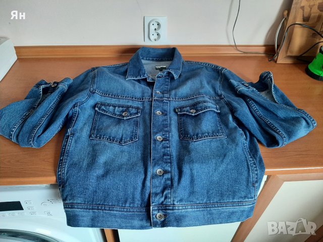  Оригинално Paul Smith Дънково Яке-тъмно синьо-XL , снимка 2 - Якета - 31878593