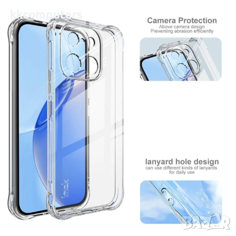 IMAK Прозрачен Калъф за Realme 16 Pro 5G - TPU, Airbag, Отвор за ремък, Прозрачен, снимка 6 - Калъфи, кейсове - 54181352