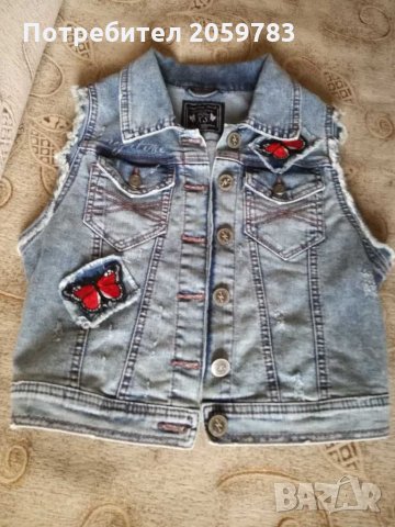  Дамски дънкови елечета, снимка 2 - Якета - 31372581