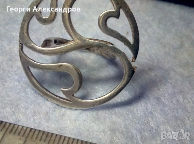 Великолепен Стилен ОГРОМЕН СРЕБЪРЕН ПРЪСТЕН АРТ Дизайн СРЕБРО 925, снимка 12 - Пръстени - 52776093