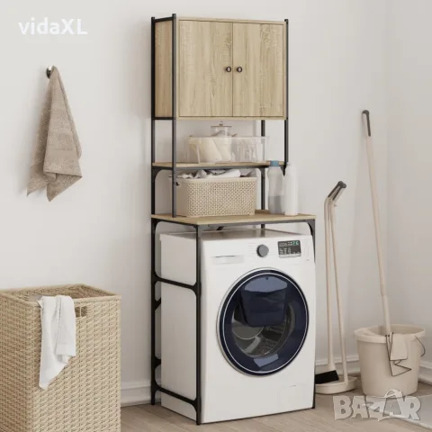 vidaXL Шкаф за пералня, дъб сонома, 68x48,5x194 см, снимка 2 - Шкафове - 56148230
