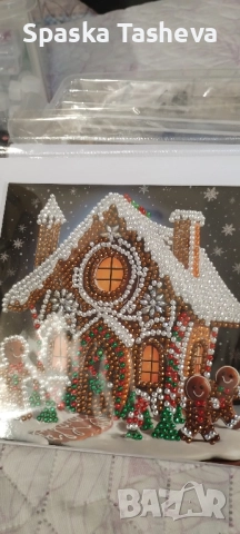 Диамантени коледни картички , снимка 3 - Декорация за дома - 52306935