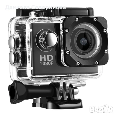 Екшън камера SPORTS CAM, водоустойчива, 4K HD/ Мегапиксели на камерата: 16; Цвят: Черен, Сребрист