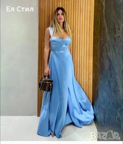 ⚜️Дълга сатенена рокля.40 евро.С и М., снимка 5 - Рокли - 53966886