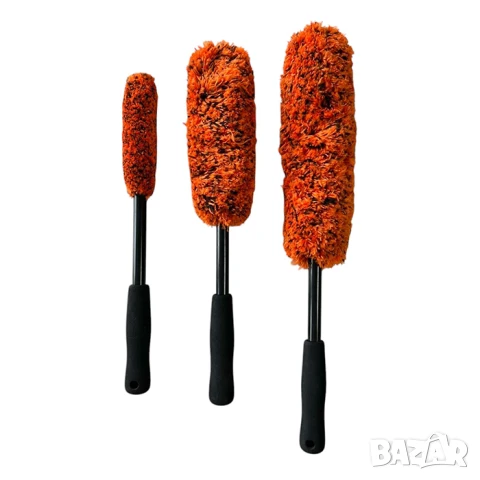 Комплект микрофибърни четки за почистване, 3бр, снимка 3 - Аксесоари и консумативи - 39368783