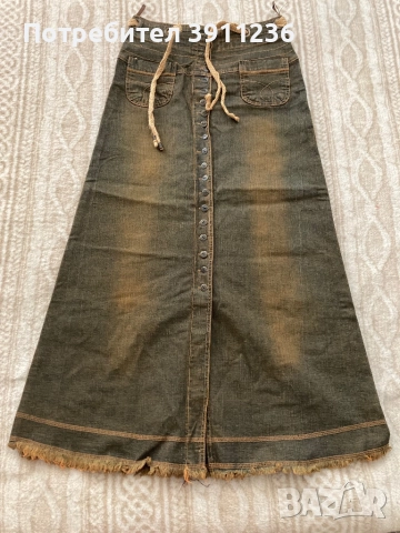 Дълга дънкова пола