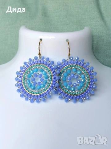 Нови обеци с кукички в три цвята, снимка 10 - Обеци - 53959474