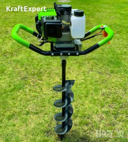 Руски Бензинов Свредел Ураган+ Свредло 200мм ПРОМО, снимка 3 - Градинска техника - 50563528